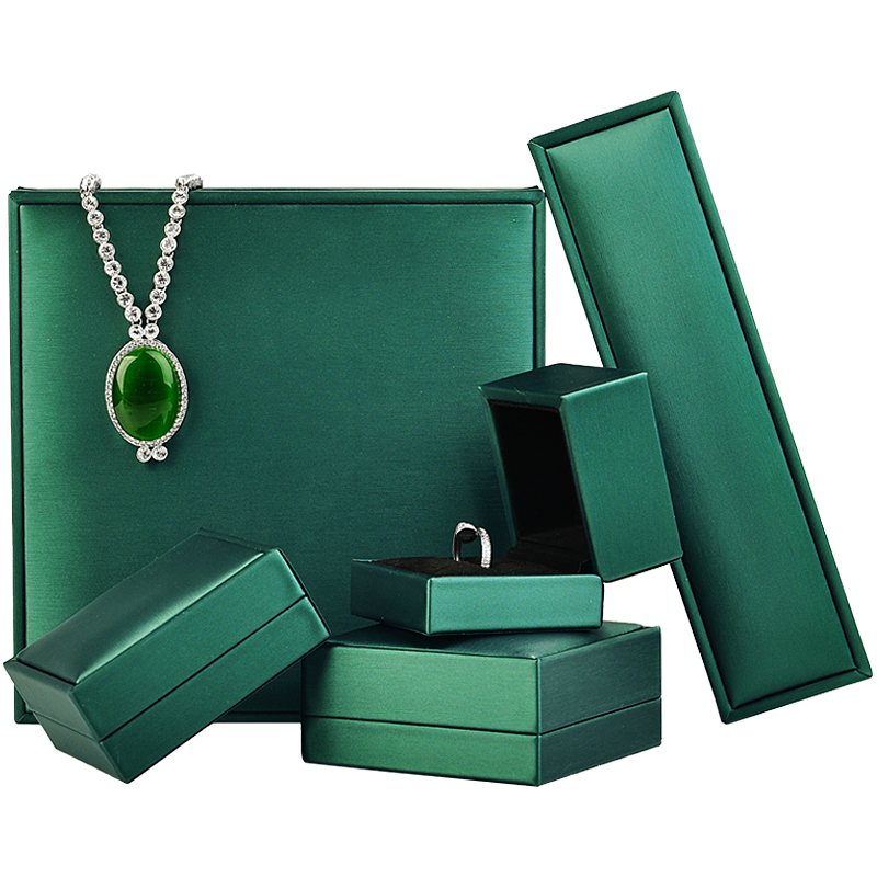 FANXI China New Style Factory Wholesale Ring Necklace Bangle Wedding Valentine's Gift Packaging White Leather Flannelette Jewelry Box