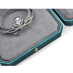 FANXI Custom logo Octagonal Jewellery Packaging Box Pu leather for Ring Necklace jewelry Boxes
