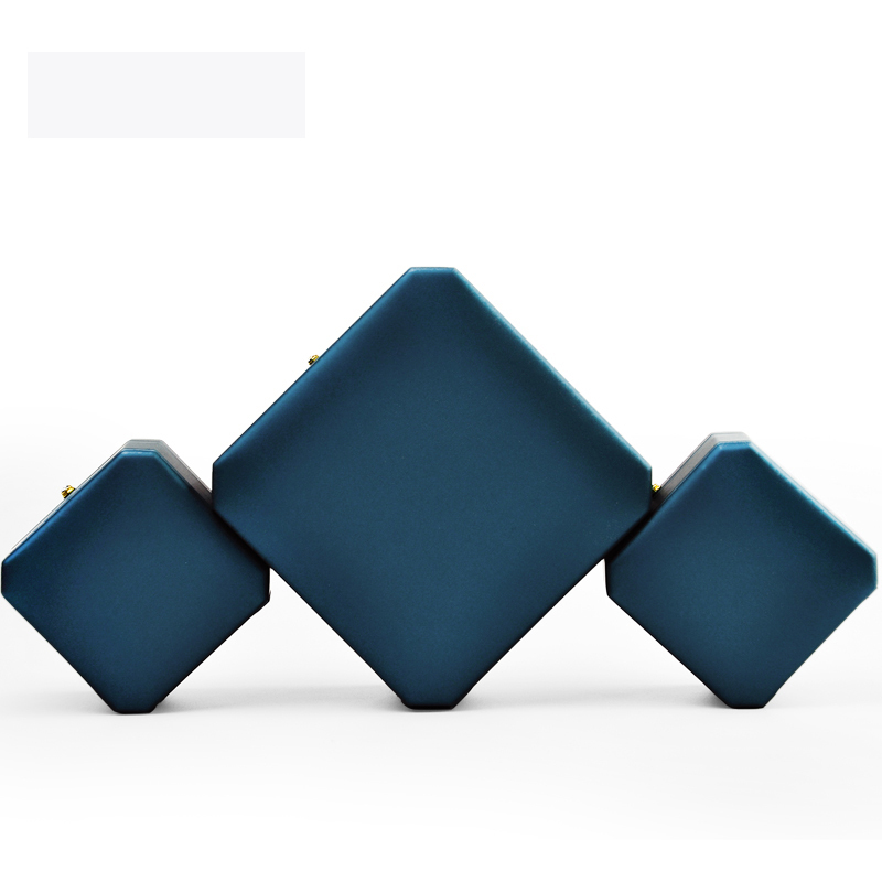 Customized New Green PU Leather Jewelry Box For Ring Necklace Bracelet Gift Jewelry Packaging Box Custom Logo Printed