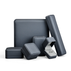 In Stock Custom Logo Jewellery Packaging Pu Leather Custom Jewelry Boxes Ring Jewelry Box Sets
