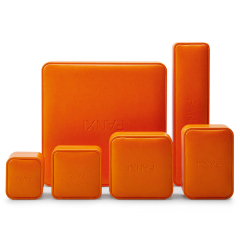 Fanxi New Arrival High-end Jewelry Packaging Box Ring Necklace Jewelry Box Young Orange Pu Leather Custom Jewelry Box