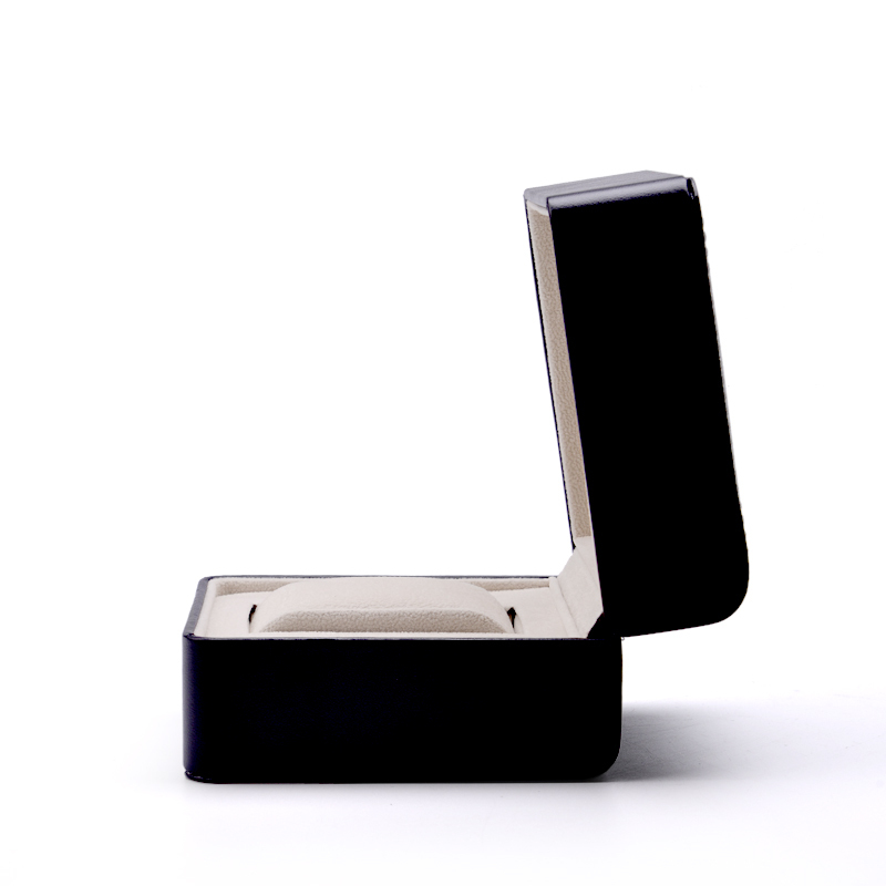 FANXI China Wholesale Custom Logo Luxury black PU Leather watch box with stitching jewelry boxes White Watch Packaging Box