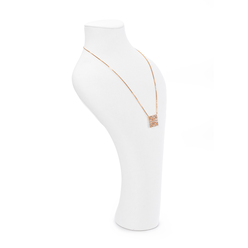 Fanxi New Arrival White Microfiber Jewelry Set For Ring Necklace Earring Jewelry Display Rack Showcase