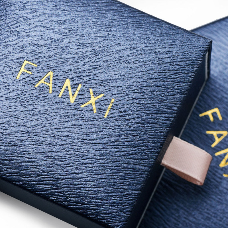 FANXI Eco-friendly Leatherette Paper Velvet Jewelry Box Custom Logo Drawer Ring Pendant Bracelet Packaging Box