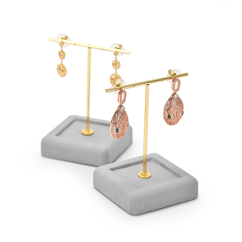 Fanxi Hot Sale High End White Microfiber Jewelry Display Set For Earring Ring Pendant Jewelry Stand With Custom Logo