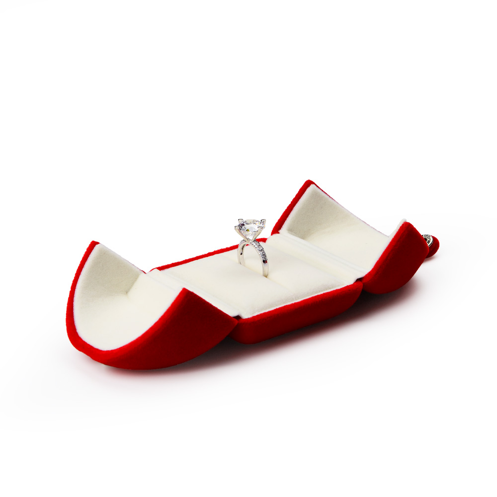FANXI Elegant Wholesale Red Velvet Jewelry Boxes For Ring Necklace Bracelet Holder Gift jewellery Packaging Box