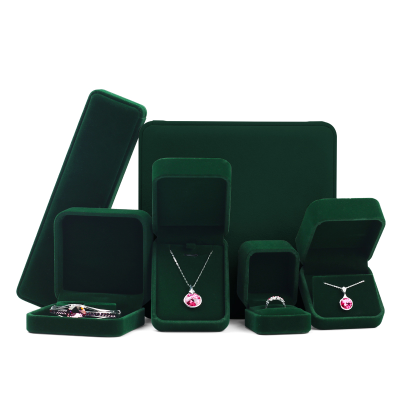 FANXI Elegant Plush Velvet Jewellry Packaging Box Customized Logo Unique Ring Bracelet Box