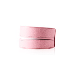FANXI Custom Plastic Jewelry Packaging Box With Velvet Insert For Ring And Necklace White And Pink Leather Round Jewelry Box
