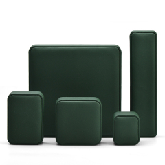 Top Sales FANXI Wholesale Green Pu leather Jewellery Packaging Box With Custom Logo