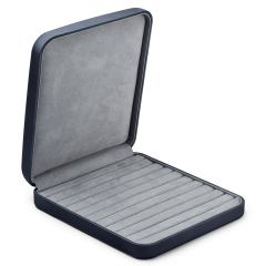 FANXI Classic Big Necklace Box High End PU Leather Jewellry Display Box With Custom Logo
