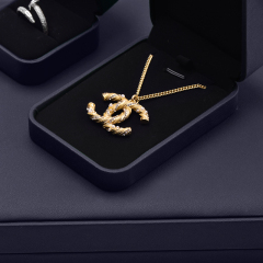 FANXI New Fashion Blue PU Leather Jewellry Box For Ring Necklace Bangle Jewelry Gift set Packing