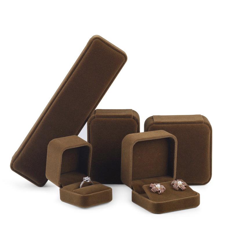 FANXI Elegant Plush Velvet Jewellry Packaging Box Customized Logo Unique Ring Bracelet Box