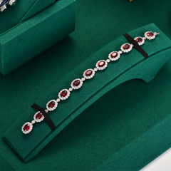 Fanxi Hot Sale New Arrival Green Microfiber Metal Watch Display Cabinet For Watches Jewelry Display Stand With Custom Logo