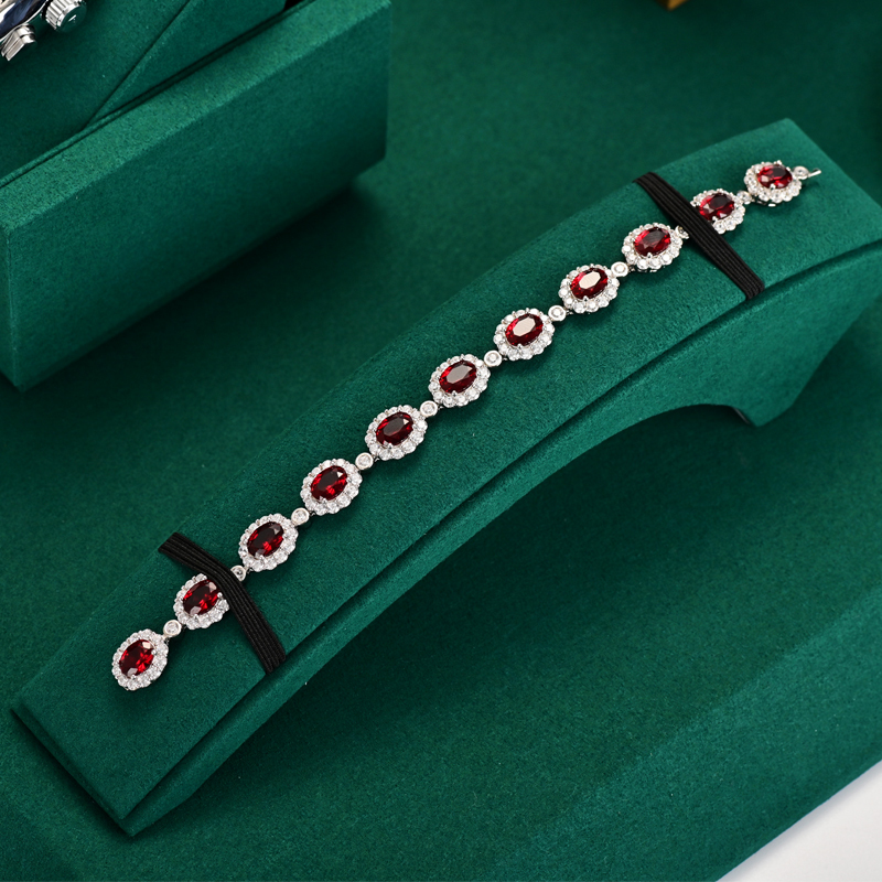 Fanxi Hot Sale New Arrival Green Microfiber Metal Watch Display Cabinet For Watches Jewelry Display Stand With Custom Logo