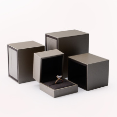 FANXI factory wholesale custom logo plastic brown jewelry necklace bangle earring pendant ring box