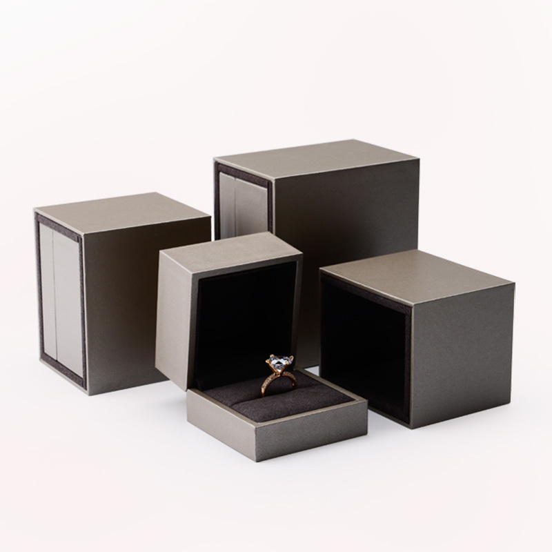 FANXI factory wholesale custom logo plastic brown jewelry necklace bangle earring pendant ring box