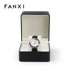 Fanxi High End Watch Storage Box Collection Box Unique Luxury Factory Black Red Leather Watch Boxes Wholesale