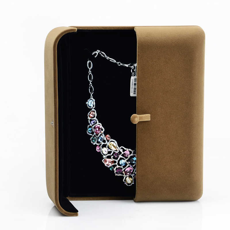 FANXI factory wholesale custom logo mother of pearl inlaid necklace jewelry box