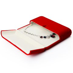 FANXI Elegant Wholesale Red Velvet Jewelry Boxes For Ring Necklace Bracelet Holder Gift jewellery Packaging Box