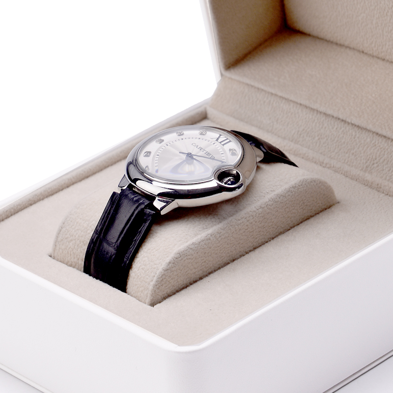 FANXI China Wholesale Custom Logo Luxury black PU Leather watch box with stitching jewelry boxes White Watch Packaging Box