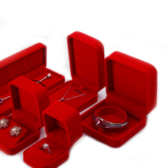 FANXI Elegant Plush Velvet Jewellry Packaging Box Customized Logo Unique Ring Bracelet Box