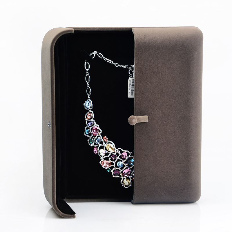 FANXI factory wholesale custom logo mother of pearl inlaid necklace jewelry box