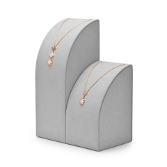 Fanxi Hot Sale High End White Microfiber Jewelry Display Set For Earring Ring Pendant Jewelry Stand With Custom Logo