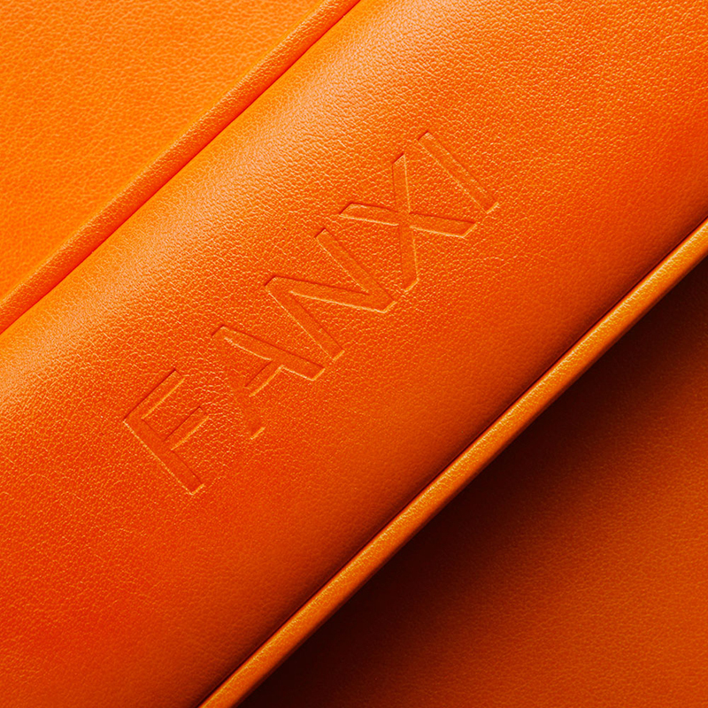 Fanxi New Arrival High-end Jewelry Packaging Box Ring Necklace Jewelry Box Young Orange Pu Leather Custom Jewelry Box