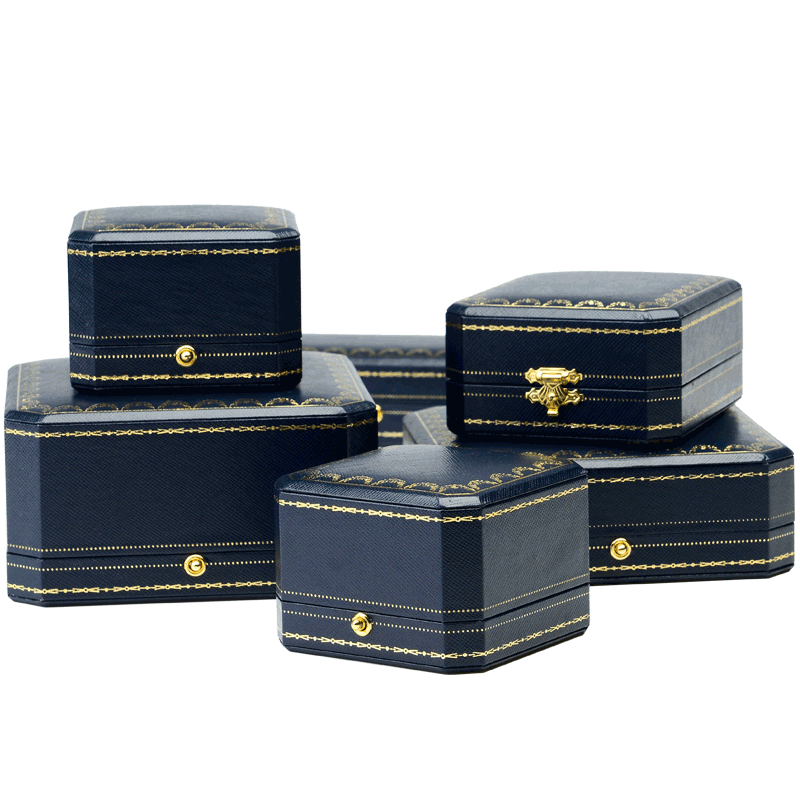 FANXI factory wholesale custom logo octagonal jewelry necklace bracelet bangle pendant earring ring packaging box