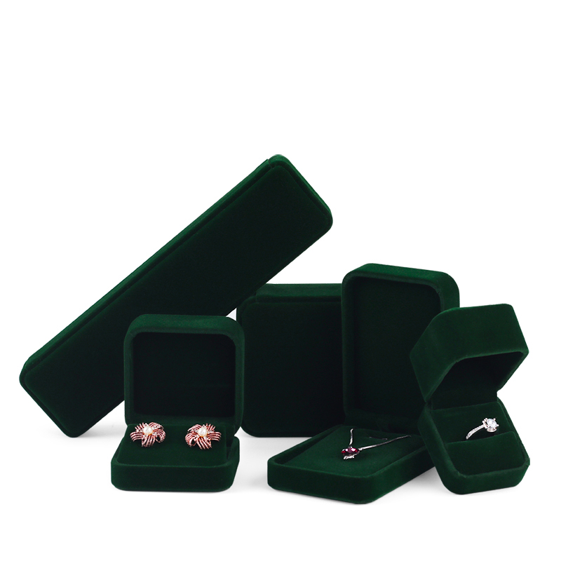 FANXI Elegant Plush Velvet Jewellry Packaging Box Customized Logo Unique Ring Bracelet Box