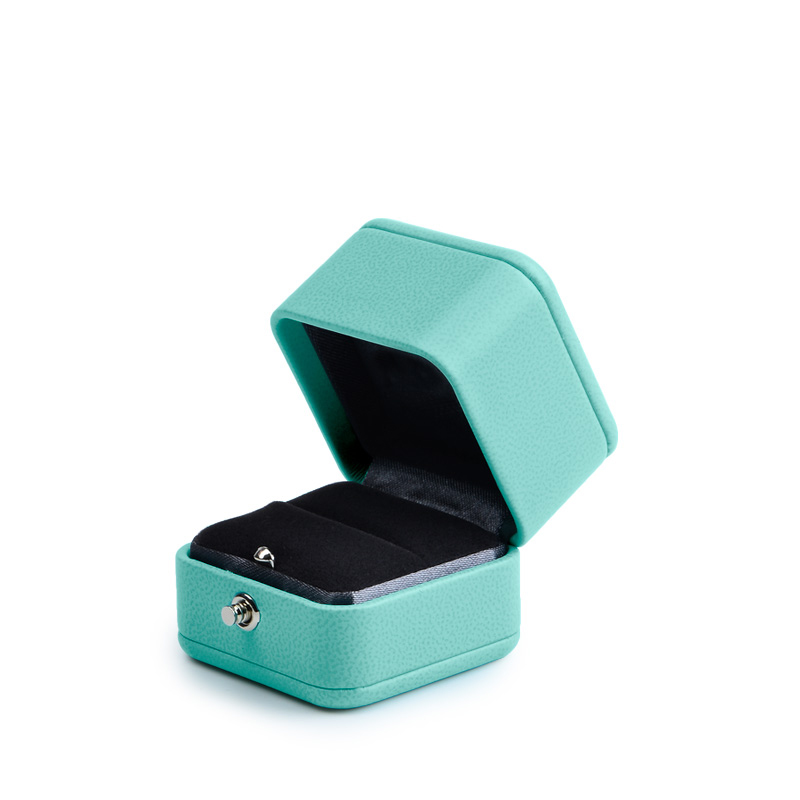 Fanxi Wholesale New Arrival Blue Jewelry Necklace Box Custom Logo Luxury Wedding Ring Box