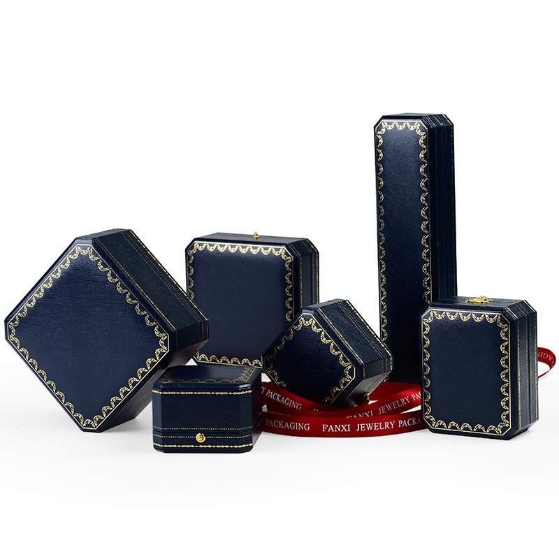 FANXI factory wholesale custom logo octagonal jewelry necklace bracelet bangle pendant earring ring packaging box