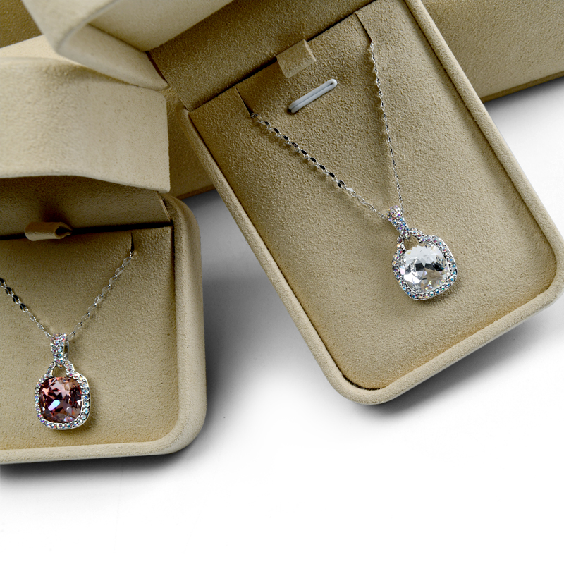 FANXI wholesale custom logo high-end jewelry packing boxes with microfiber for ring earring bangle necklace jewelry box