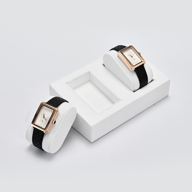 FANXI Newest Arrival White Mirco fiber Materials Jewelry Display Luxury Watch Stand for Women
