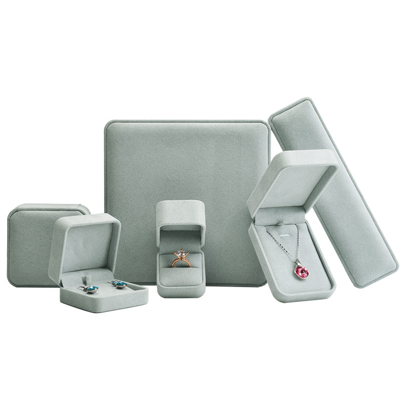 FANXI Wholesale Luxury Microfiber Custom Color And Custom Logo Jewelry Packing Wedding Ring Box