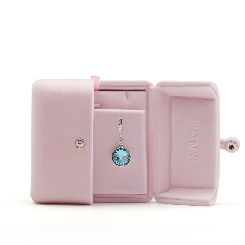 FANXI New style Wholesale Elegant Pink Stamping jewelry box bracelets ring earring gift boxes jewelry box packaging