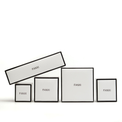 FANXI factory White Green pu leather Jewellery Gift Boxes With Velvet For Ring Necklace Bracelet Packaging Custom Jewelry Box