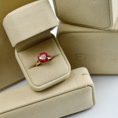 FANXI wholesale custom logo high-end jewelry packing boxes with microfiber for ring earring bangle necklace jewelry box