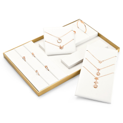 FANXI Newest Arrival High End PU Leather Modern Luxury Jewelry Display Set for Jewellery Counter