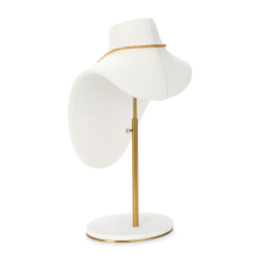 Fanxi New Arrival Luxury Jewelry Display Stands Metal Rack With Cream Microfiber For Ring Earring Pendant Necklace Showcase Set