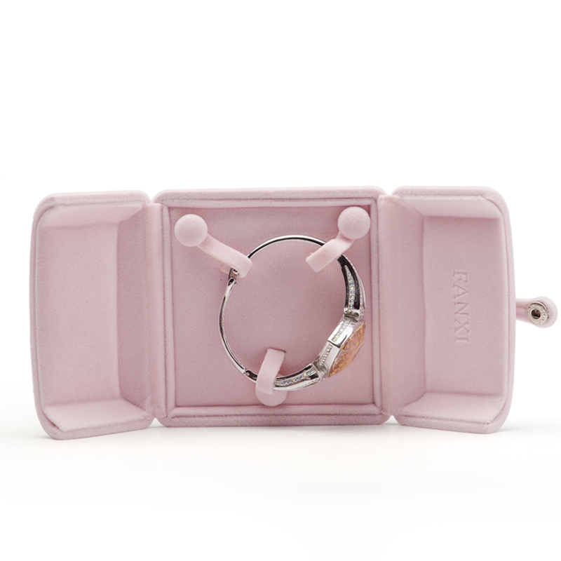 FANXI New style Wholesale Elegant Pink Stamping jewelry box bracelets ring earring gift boxes jewelry box packaging