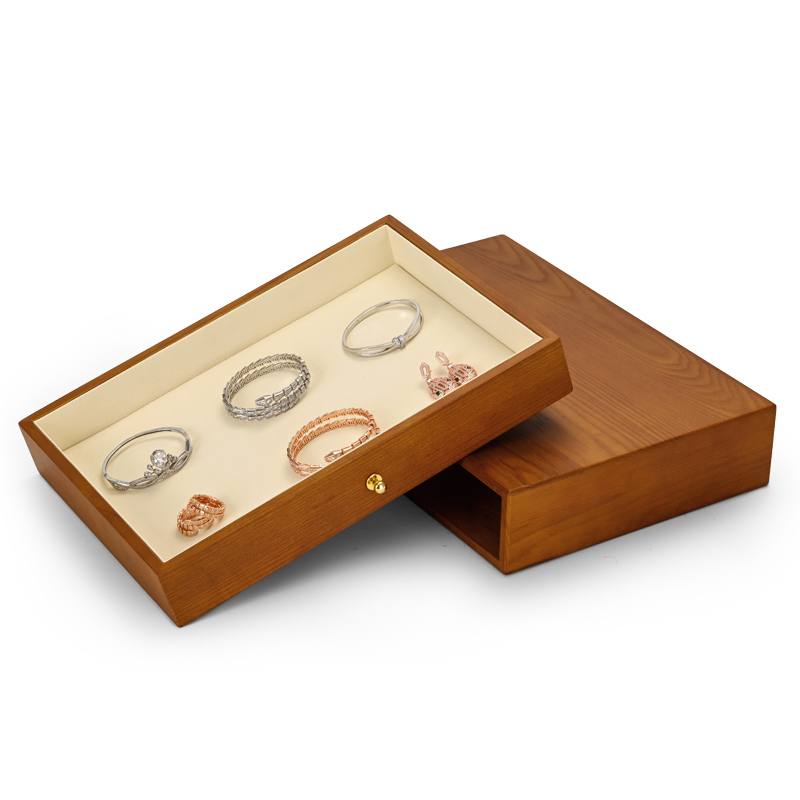 Fanxi New Arrival Actual Real Wooden Microfiber Gift Jewelry Box For Ring Pendant Necklace Bracelet Package