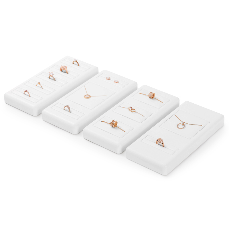 Fanxi New Arrival White Luxury Jewelry Display Cabinet For Ring Earring Long Chain Necklace Pendant Jewelry Display Sets