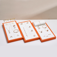 Fanxi New Arrival High End White Jewelry Display Set For Earring Ring Pendant Jewelry Stand With Custom Logo