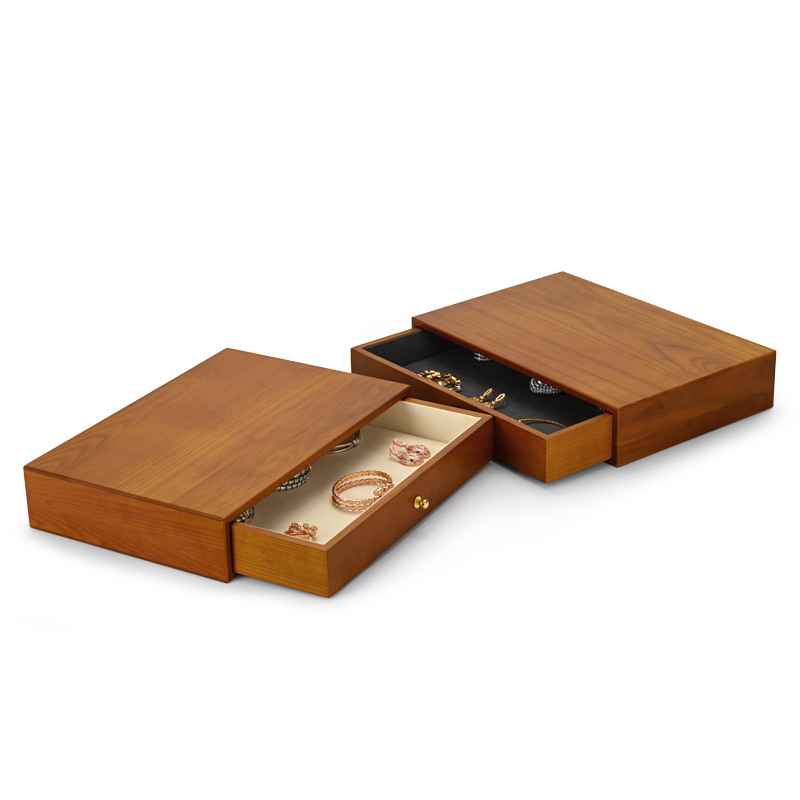 Fanxi New Arrival Actual Real Wooden Microfiber Gift Jewelry Box For Ring Pendant Necklace Bracelet Package