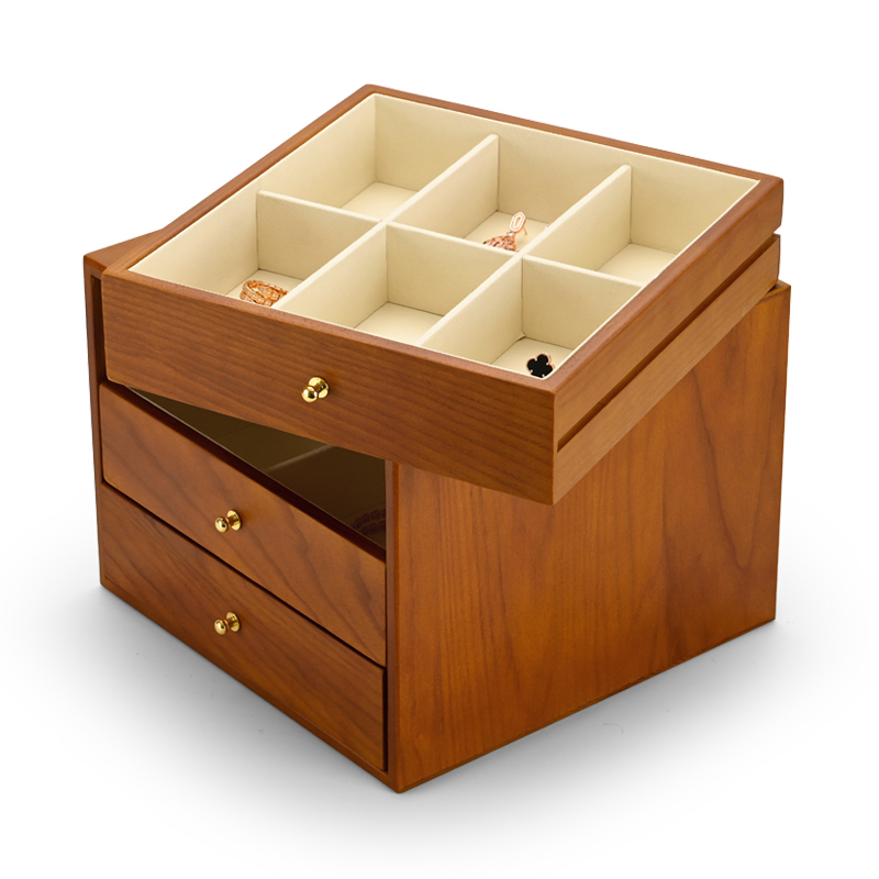 Fanxi New Arrival High Quality Wood Box Luxury Wooden Ring Box Walnut Microfiber Jewelry Boxes Hold The Jewellery