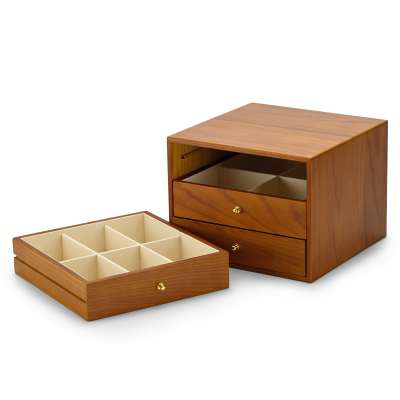 Fanxi New Arrival High Quality Wood Box Luxury Wooden Ring Box Walnut Microfiber Jewelry Boxes Hold The Jewellery