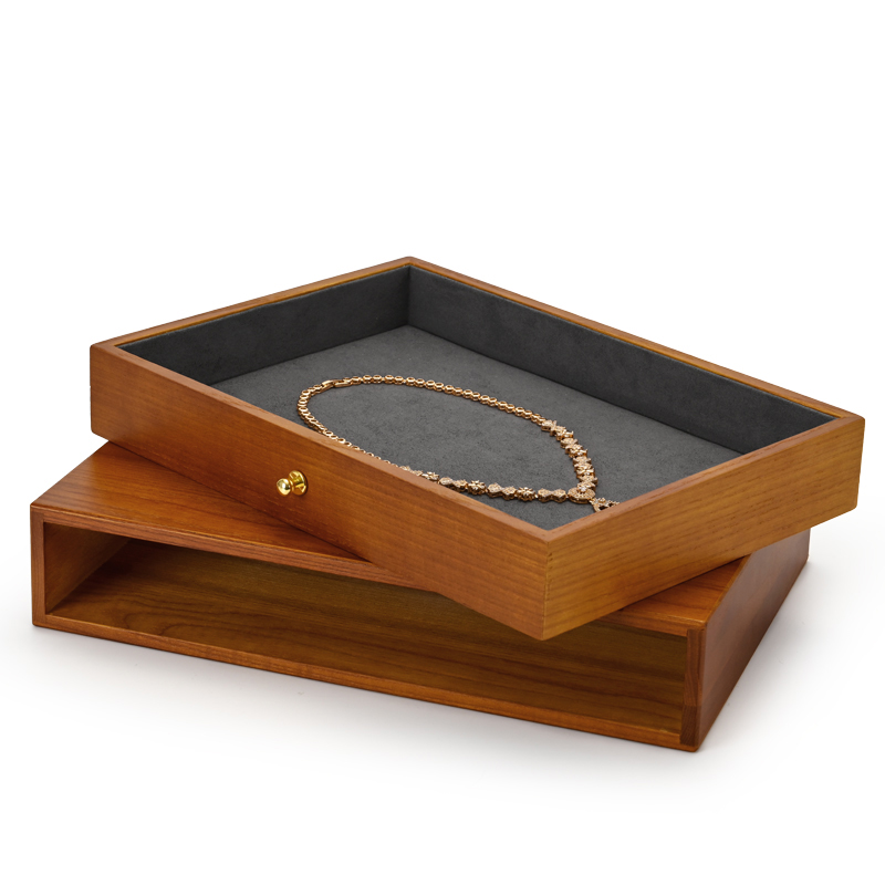 Fanxi New Arrival Actual Real Wooden Microfiber Gift Jewelry Box For Ring Pendant Necklace Bracelet Package