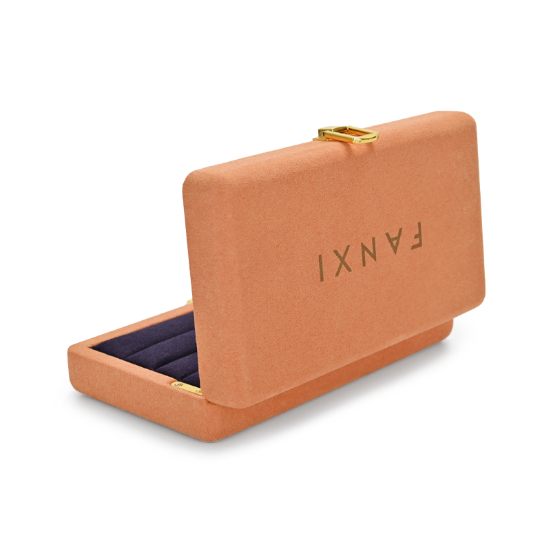 FANXI Custom Microfiber Travel Jewelry Cases For Ring Earring Pandent Display High End Luxury Storage Case