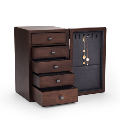 Fanxi China New Arrival Wooden Jewelry Storage Box For Ring Necklace Pendant Bracelet Storage Jewelry Cases